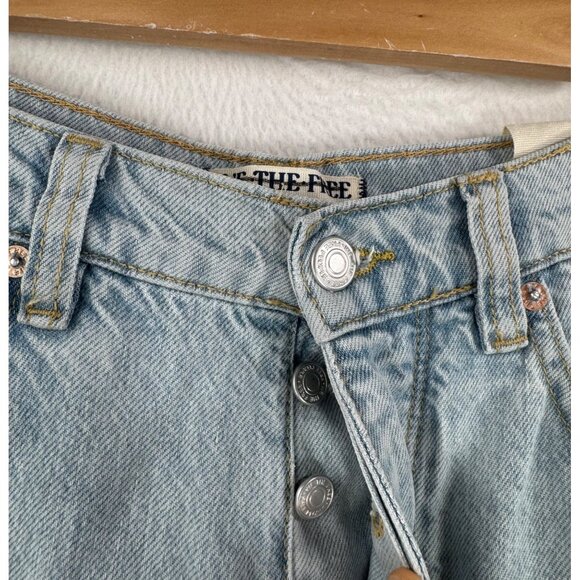 We The Free Old West High Rise Slouchy Jeans Sea Sky Blue boho 90s sz 31 - Picture 2 of 10